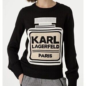 Karl Lagerfeld Paris Perfume Bottle Sweater Medium